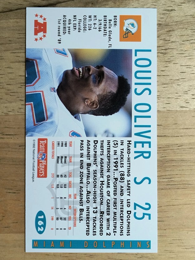 1992 GameDay #162 Louis Oliver