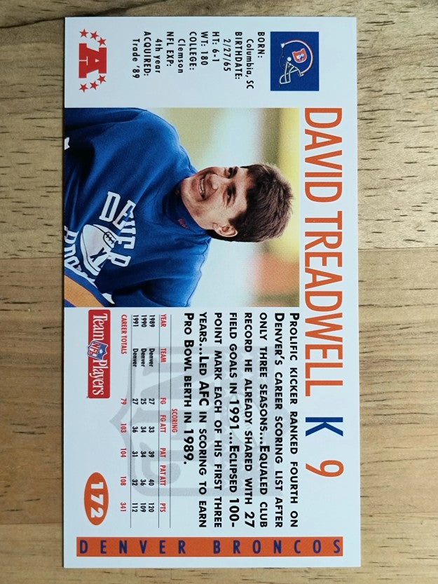 1992 GameDay #172 David Treadwell