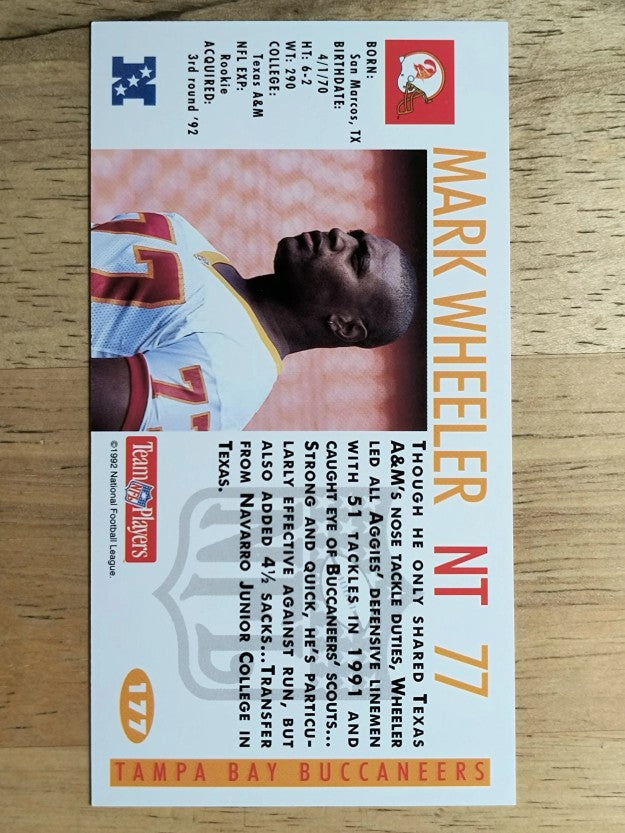 1992 GameDay #177 Mark Wheeler RC