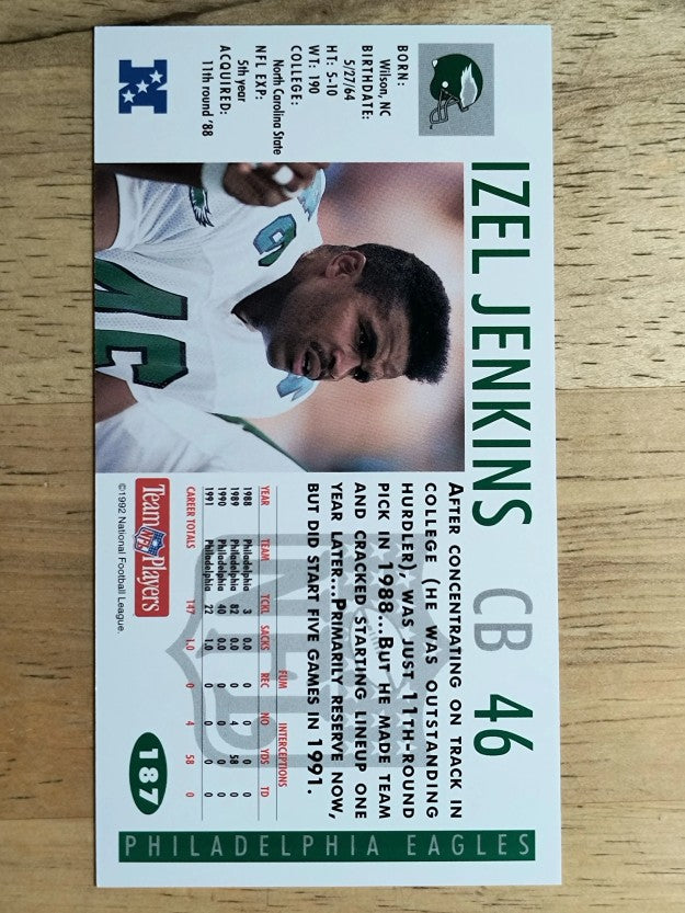 1992 GameDay #187 Izel Jenkins