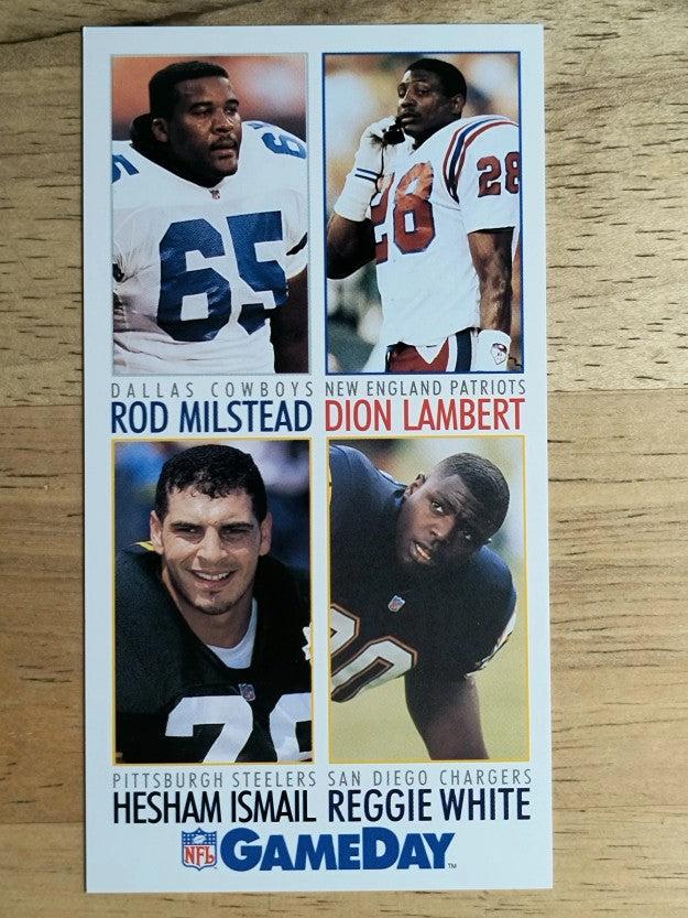 1992 GameDay #198 Rod Milstead/Dion Lambert/Hesham Ismail/Reggie E. White RC