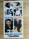 1992 GameDay #198 Rod Milstead/Dion Lambert/Hesham Ismail/Reggie E. White RC