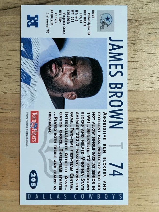 1992 GameDay #205 James Brown RC