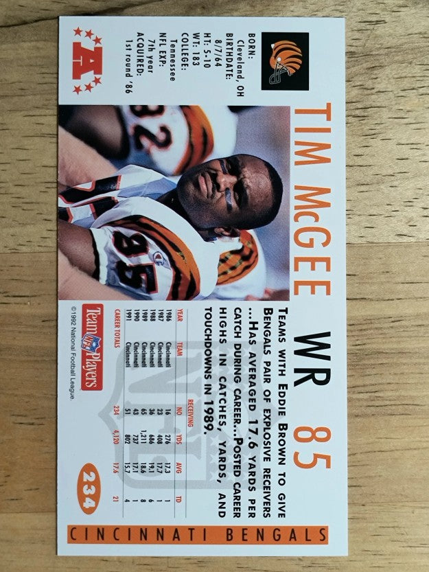 1992 GameDay #234 Tim McGee