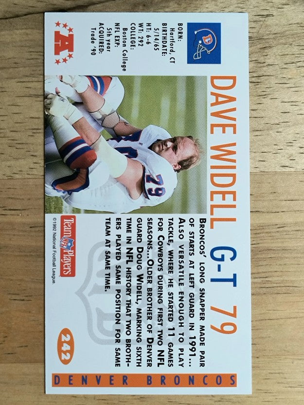 1992 GameDay #242 Dave Widell RC