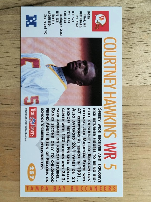 1992 GameDay #257 Courtney Hawkins RC