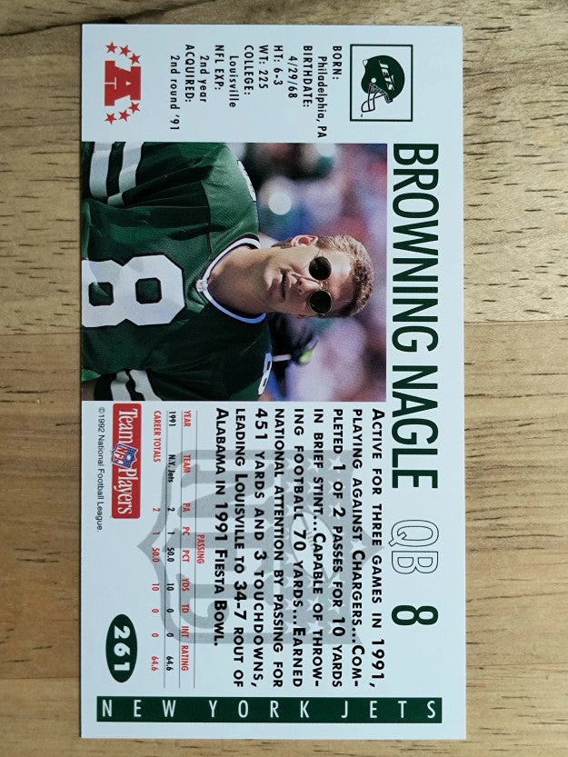 1992 GameDay #261 Browning Nagle