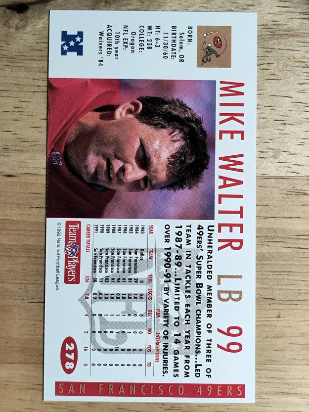 1992 GameDay #278 Michael Walter