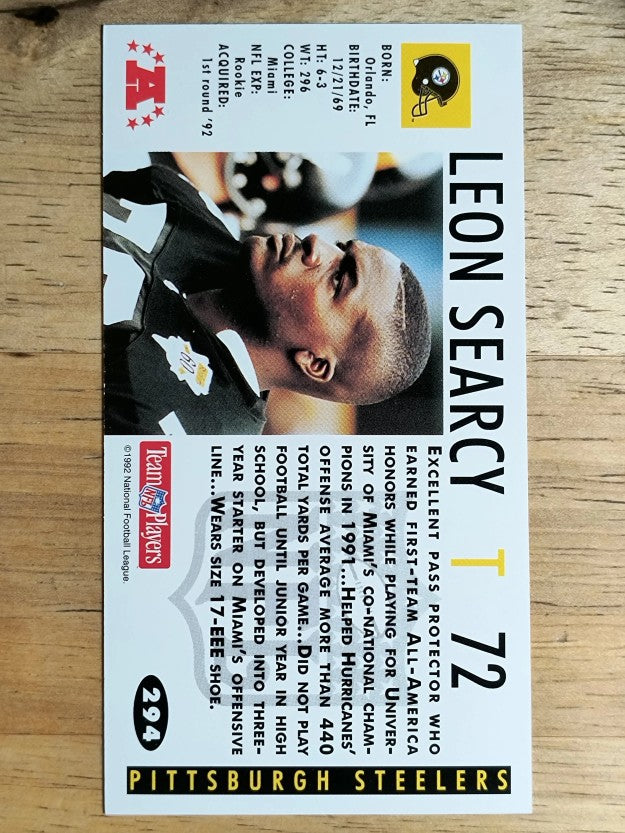 1992 GameDay #294 Leon Searcy RC