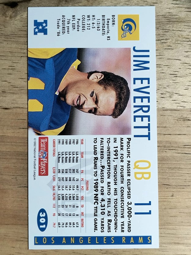 1992 GameDay #301 Jim Everett