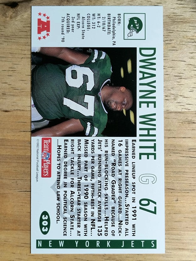 1992 GameDay #303 Dwayne White RC