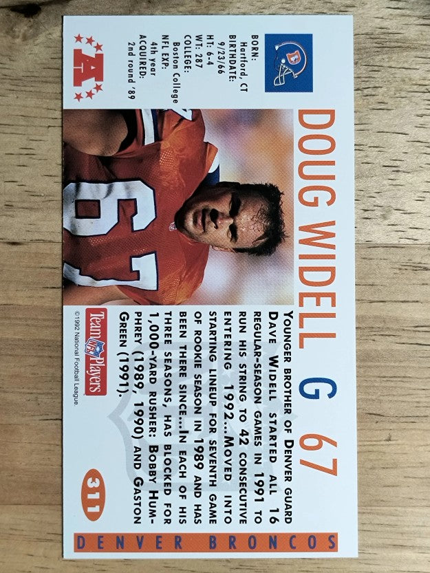 1992 GameDay #311 Doug Widell