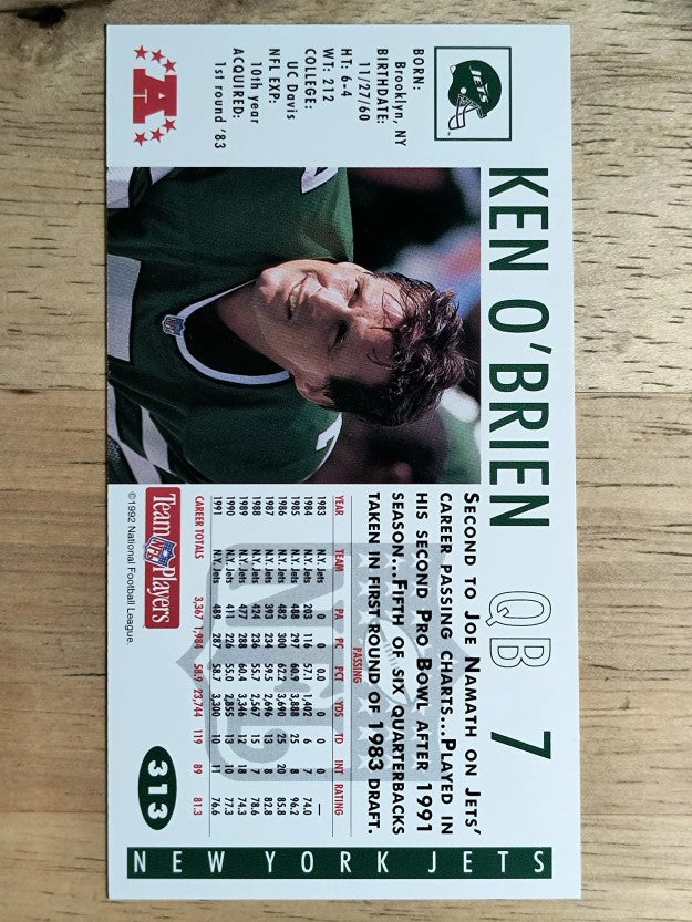 1992 GameDay #313 Ken O'Brien