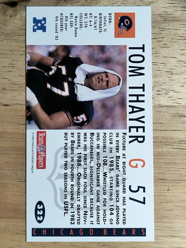 1992 GameDay #322 Tom Thayer