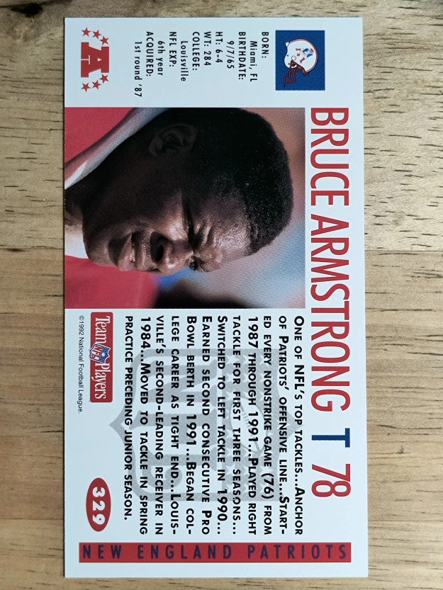 1992 GameDay #329 Bruce Armstrong