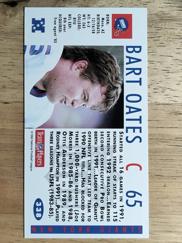 1992 GameDay #338 Bart Oates