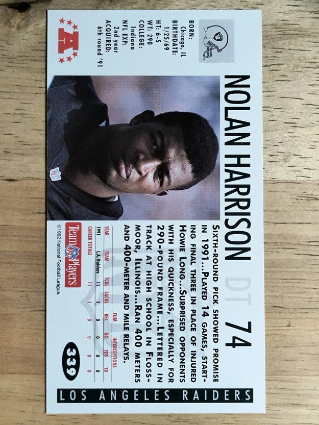 1992 GameDay #339 Nolan Harrison RC