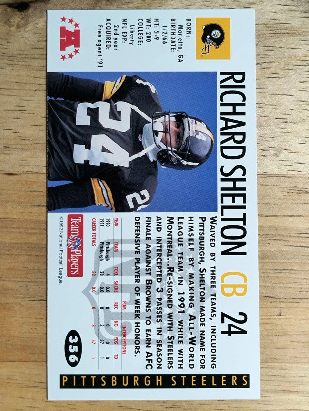 1992 GameDay #356 Richard Shelton RC