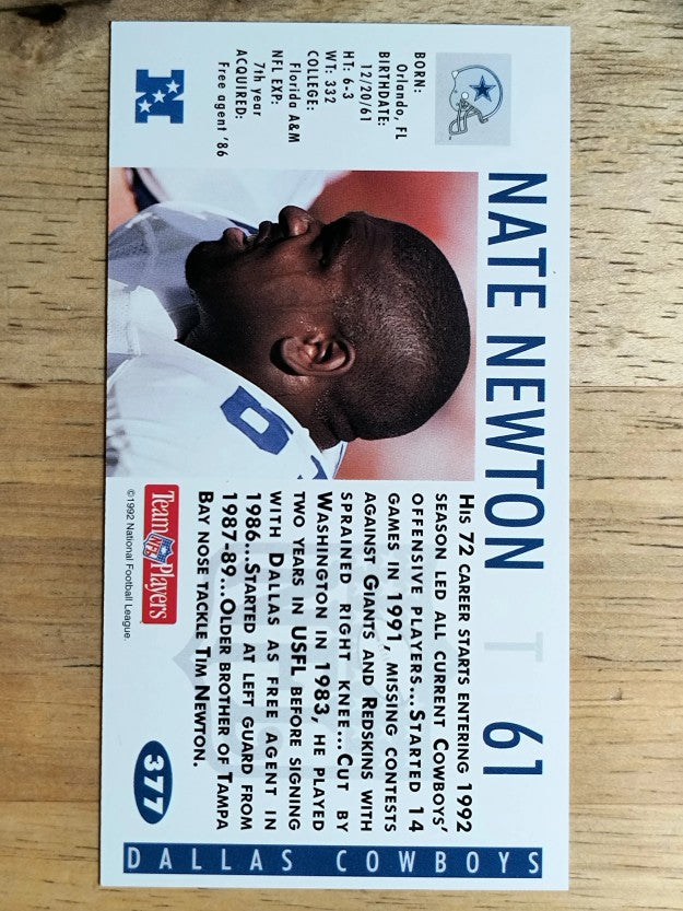 1992 GameDay #377 Nate Newton