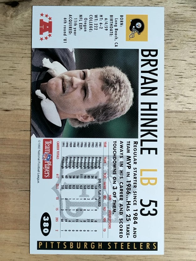 1992 GameDay #380 Bryan Hinkle