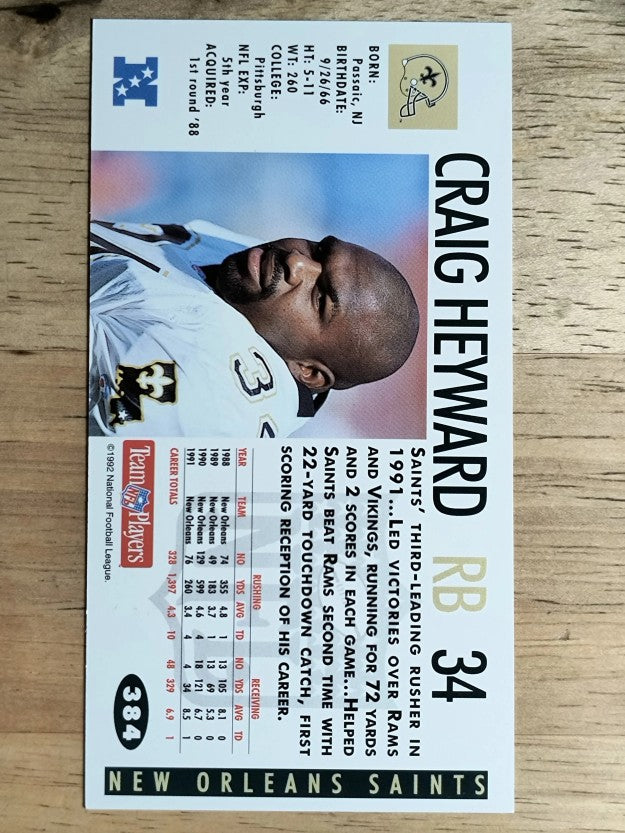 1992 GameDay #384 Craig Heyward