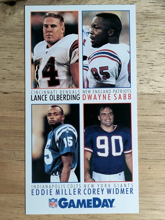1992 GameDay #401 Olberding/Sabb/Widmer RC