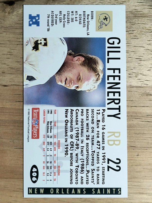 1992 GameDay #406 Gill Fenerty