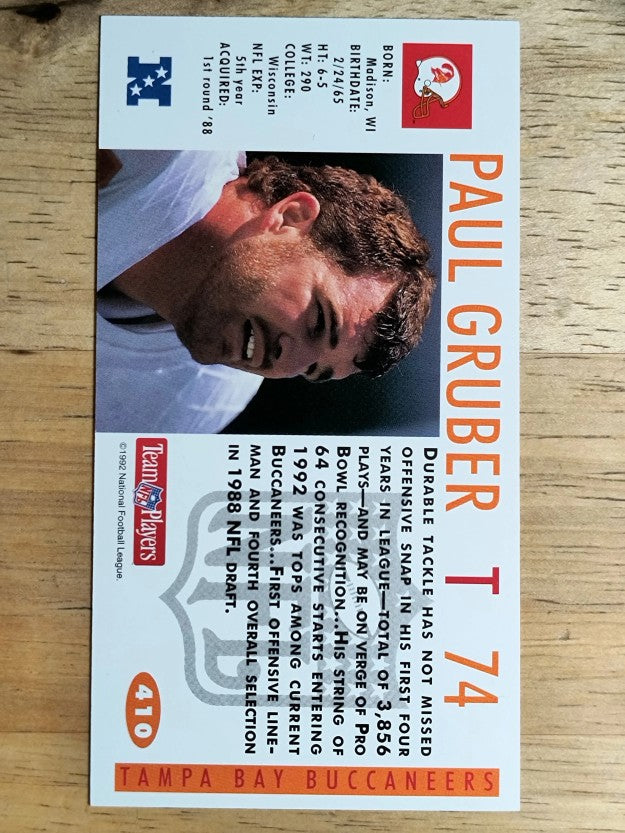 1992 GameDay #410 Paul Gruber