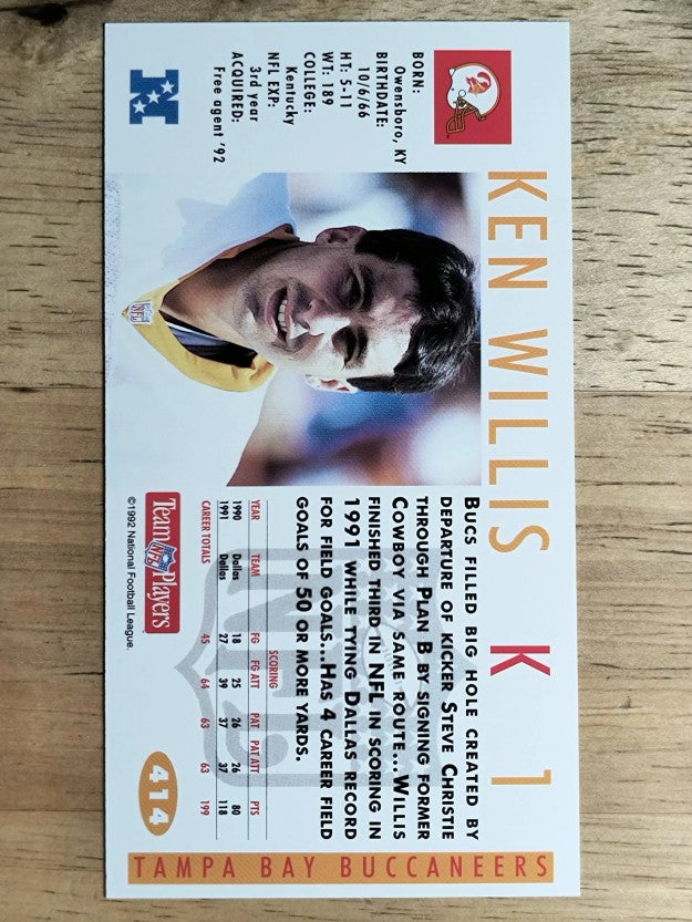 1992 GameDay #414 Ken Willis
