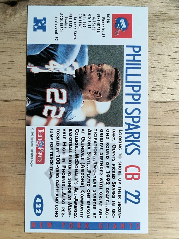 1992 GameDay #422 Phillippi Sparks RC