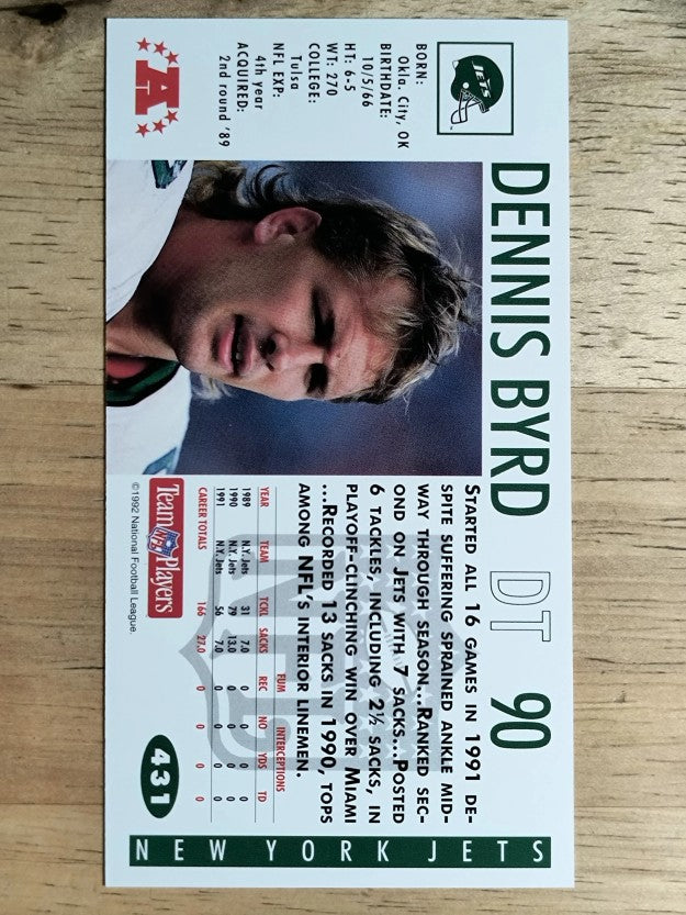 1992 GameDay #431 Dennis Byrd