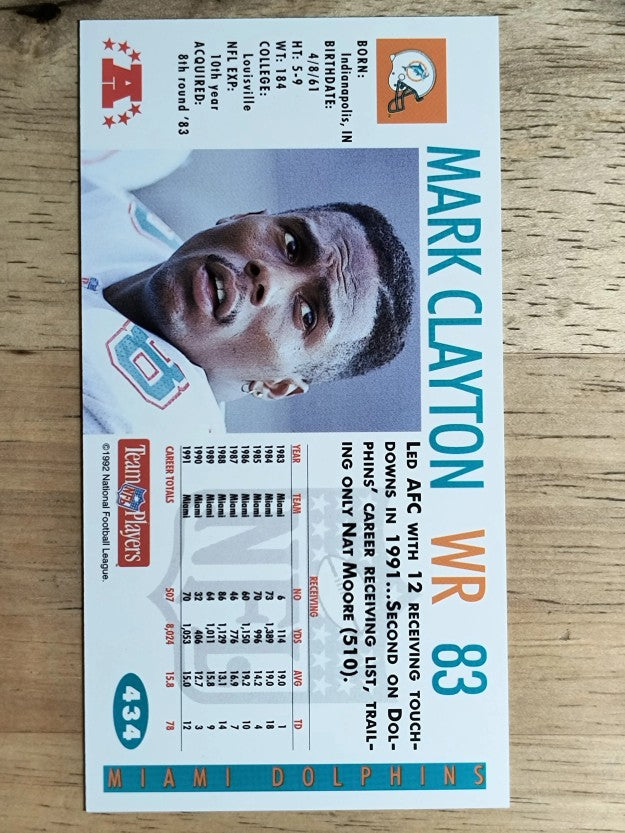 1992 GameDay #434 Mark Clayton