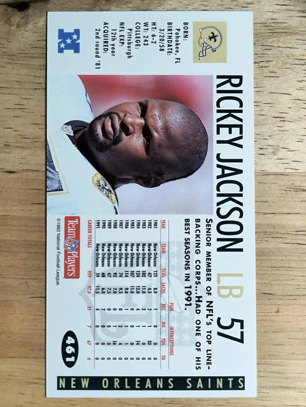 1992 GameDay #461 Rickey Jackson