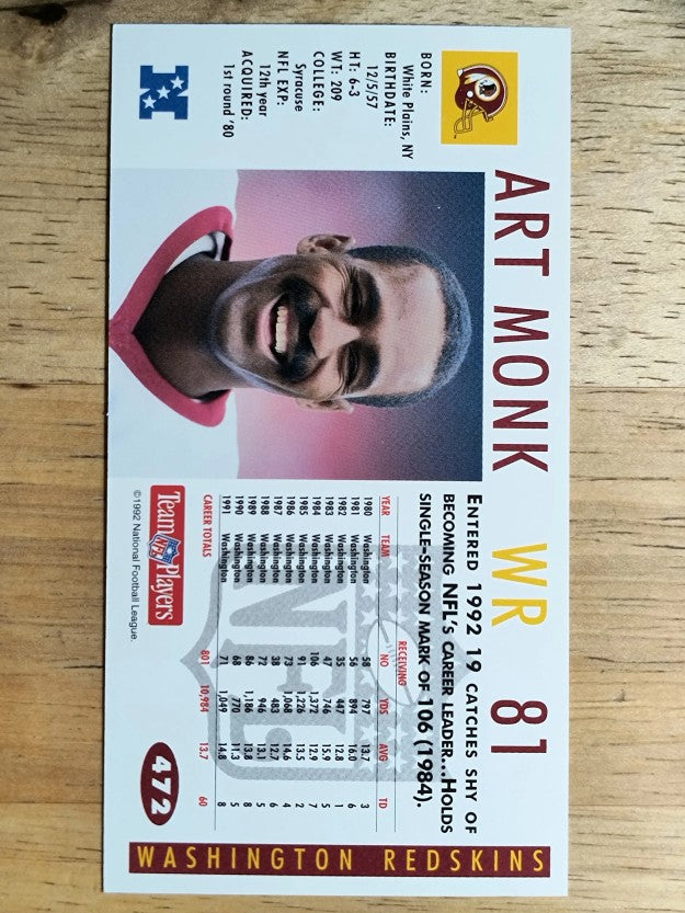 1992 GameDay #472 Art Monk