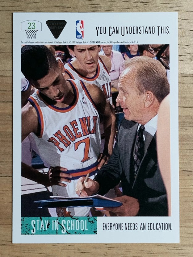 1991-92 Upper Deck #23 Kevin Johnson SCHOOL