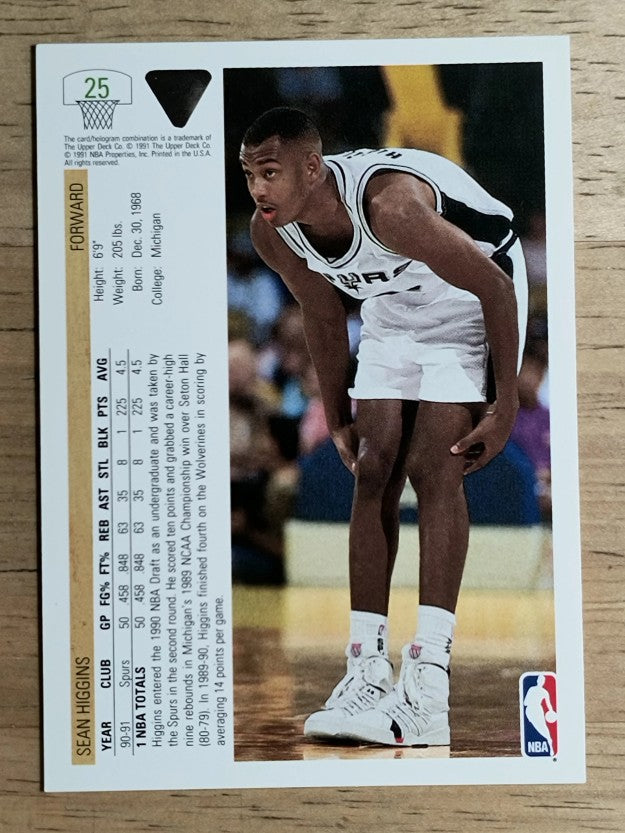 1991-92 Upper Deck #25 Sean Higgins RC