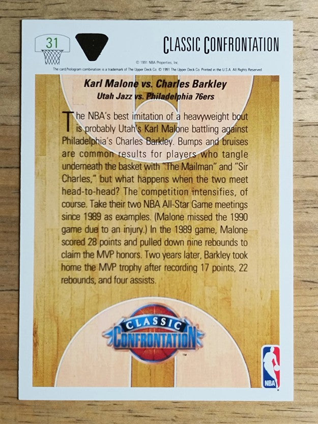 1991-92 Upper Deck #31 Karl Malone/Charles Barkley