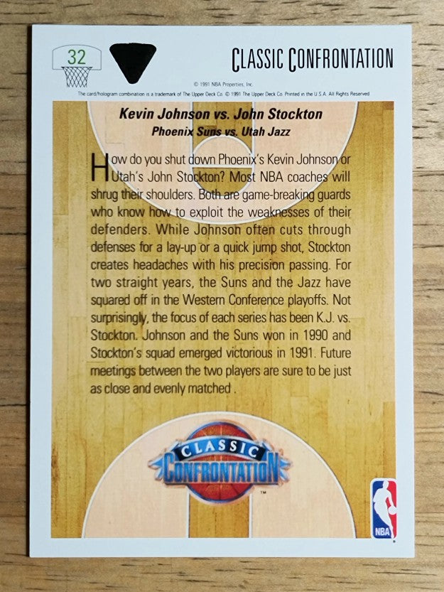 1991-92 Upper Deck #32 Kevin Johnson/John Stockton