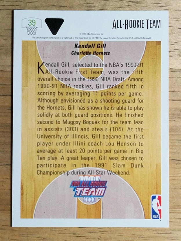 1991-92 Upper Deck #39 Kendall Gill ART