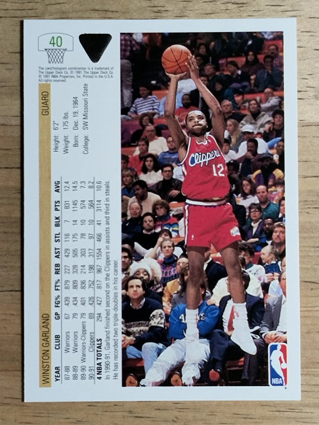1991-92 Upper Deck #40 Winston Garland