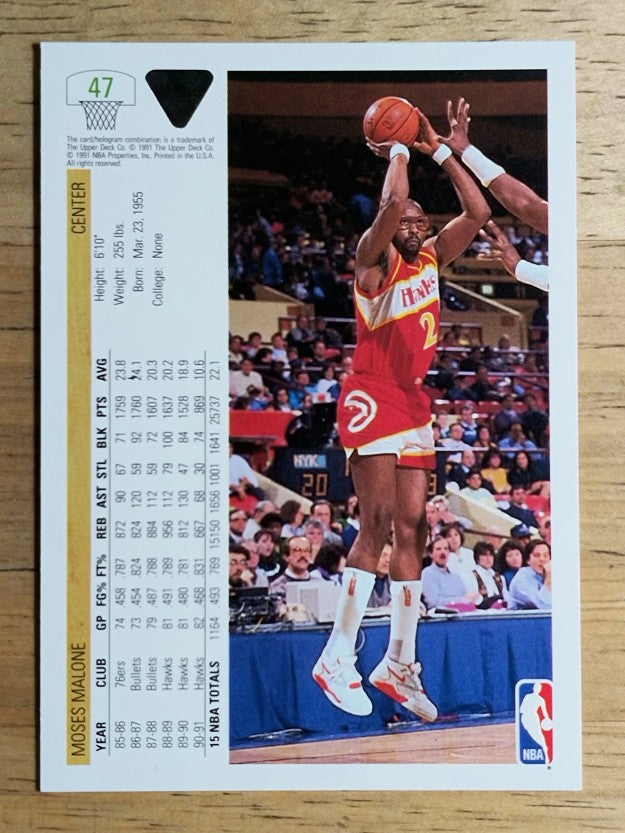 1991-92 Upper Deck #47 Moses Malone