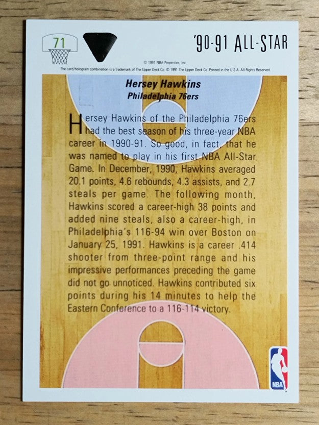 1991-92 Upper Deck #71 Hersey Hawkins AS