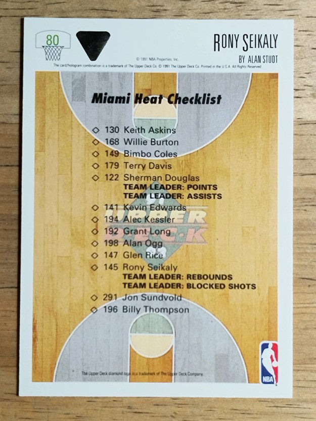 1991-92 Upper Deck #80 Rony Seikaly TC