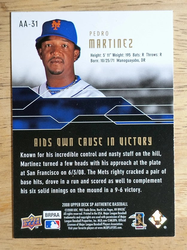 2008 SP Authentic Authentic Achievements #AA31 Pedro Martinez