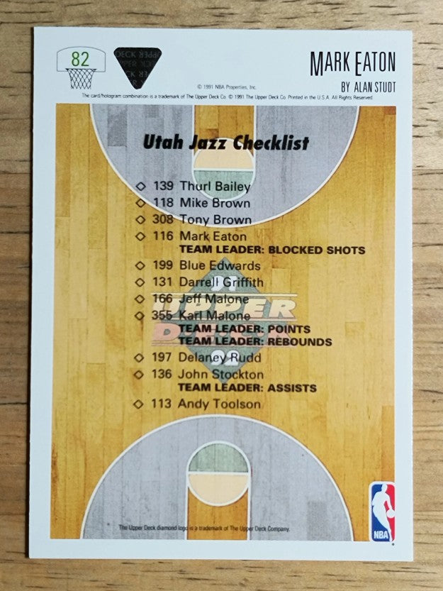 1991-92 Upper Deck #82 Mark Eaton TC