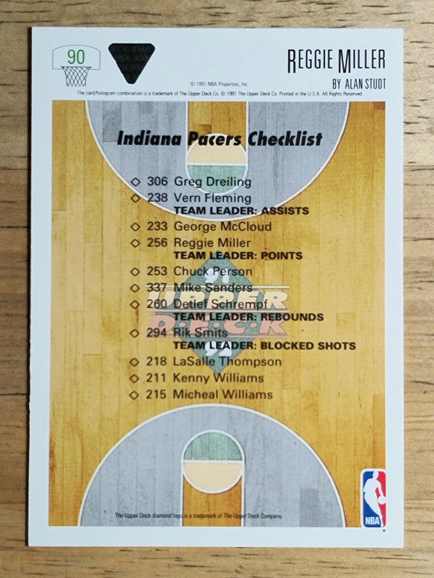 1991-92 Upper Deck #90 Reggie Miller TC