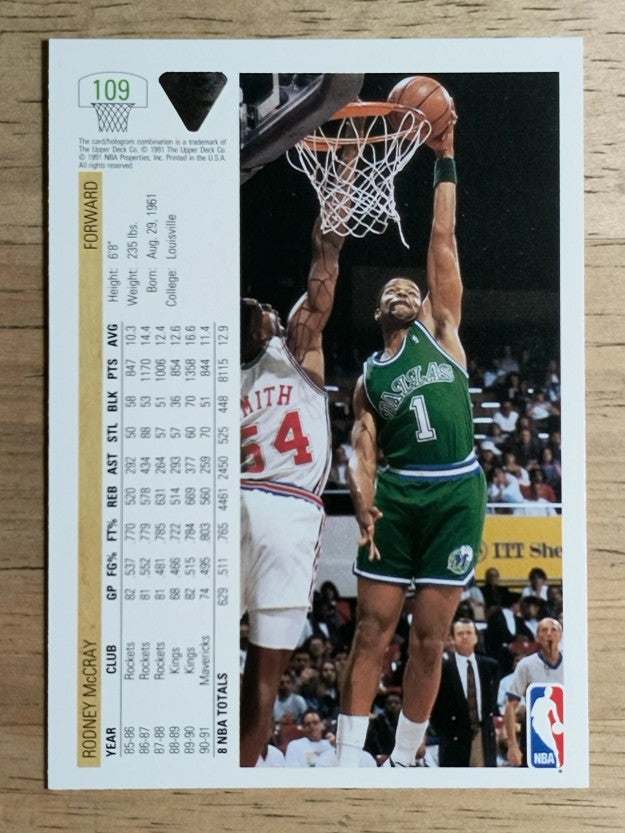 1991-92 Upper Deck #109 Rodney McCray