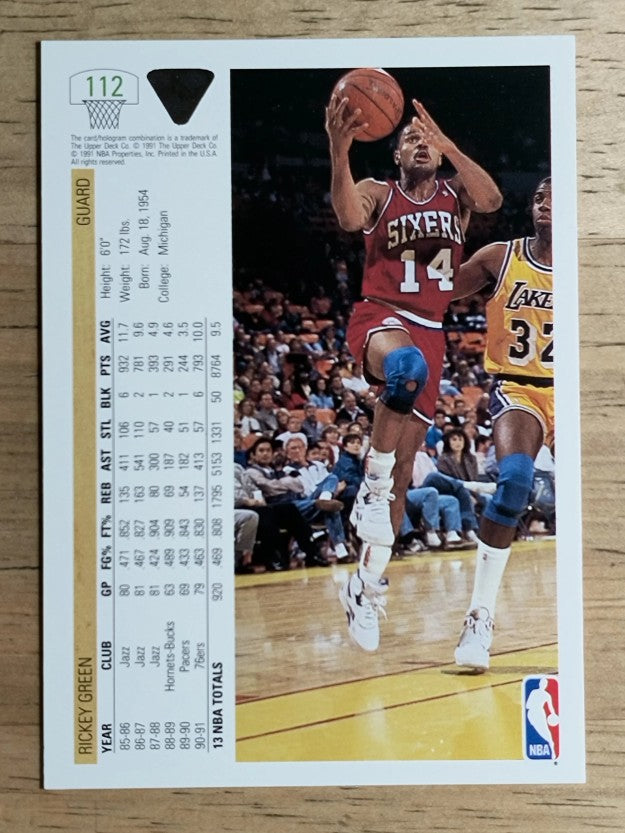 1991-92 Upper Deck #112 Rickey Green