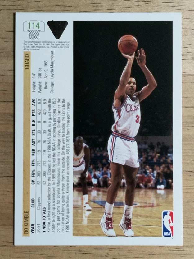 1991-92 Upper Deck #114 Bo Kimble