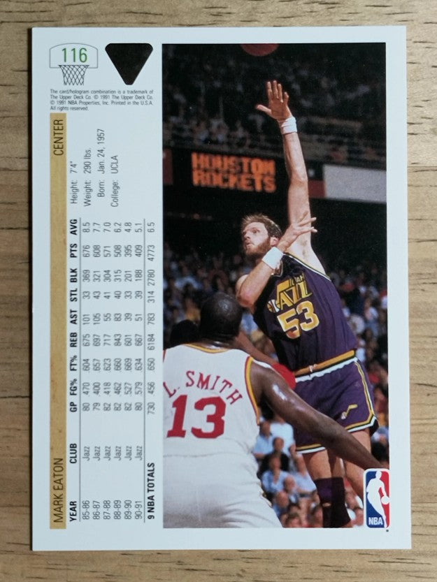 1991-92 Upper Deck #116 Mark Eaton